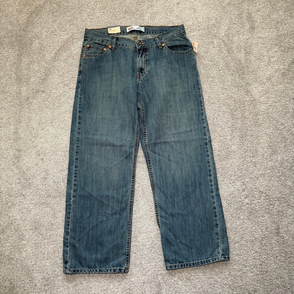 NWT Levi's 550 Jeans Boys 12 Husky 32x27 Blue Relaxed Tapered Denim Casual